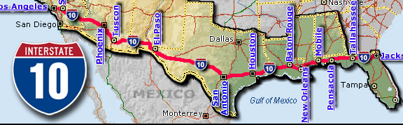 Interstate 10 US Reise 2017
